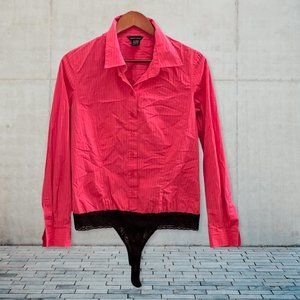 VINTAGE VS💞 Pinstripe Bodysuit